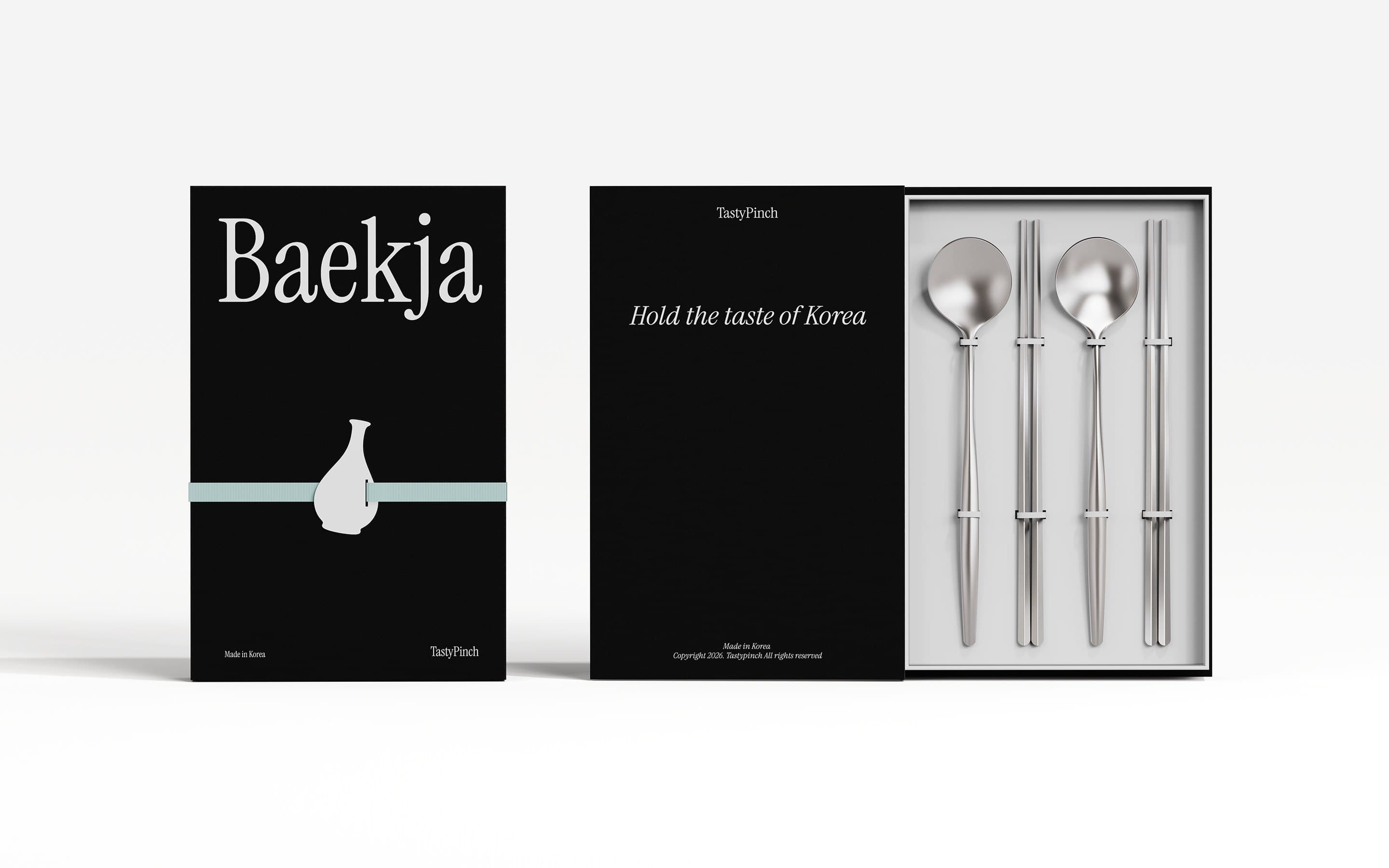 Baekja 패키지와 수저세트 구성